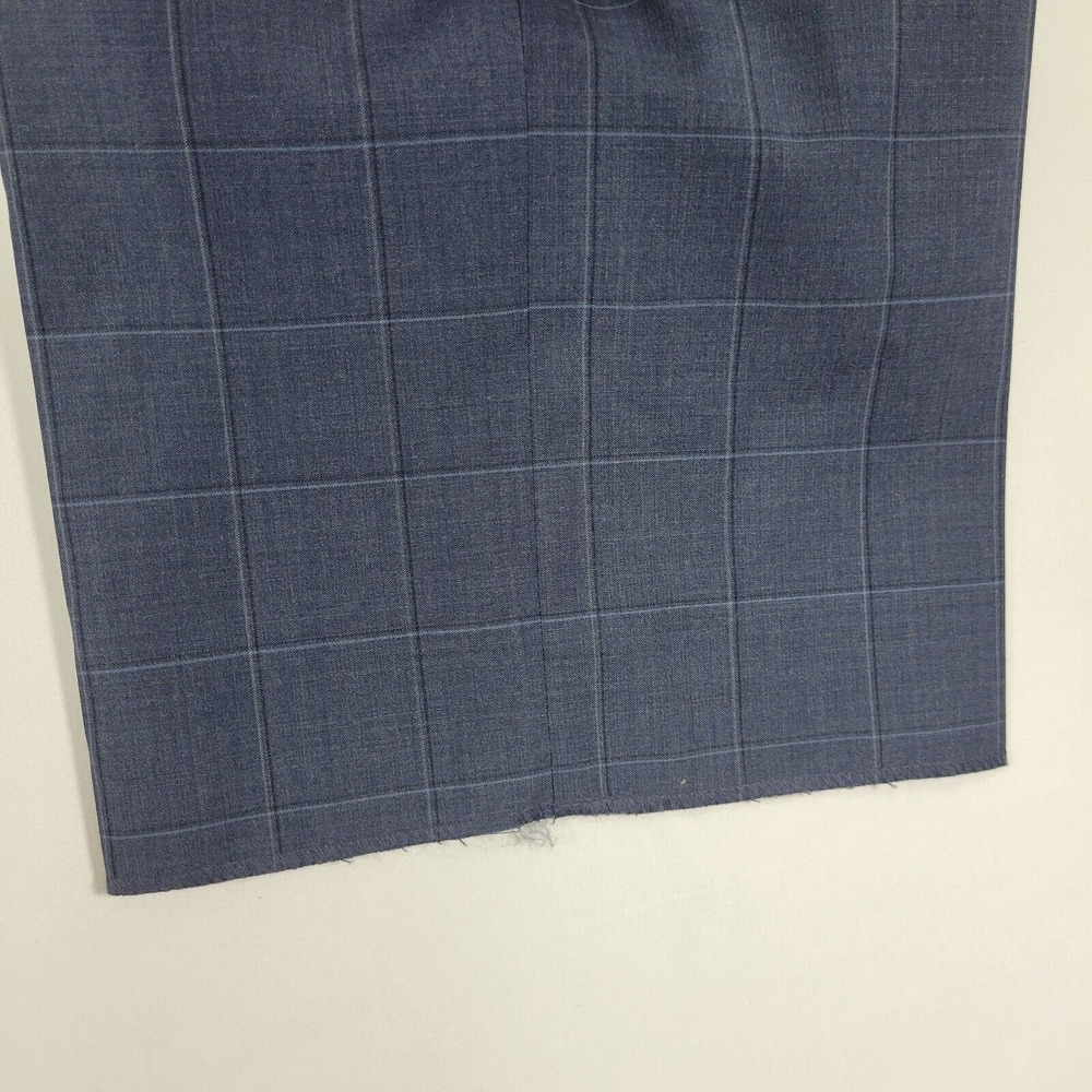 Ralph Lauren Mens Pants Flat Front Navy Plaid Poly Wool Size 44 / UNFINISHED - Picture 5 of 10